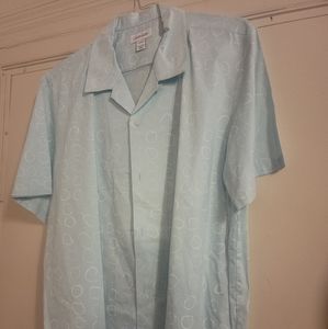 Calvin Klein Light Green Short Sleeve Shirt XL
